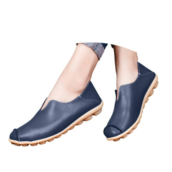 Oyedens Slip On Loafers For Women Waterproof Non Slip Comfort Walking Shoes Casual Slip-On Flats Dress Shoes