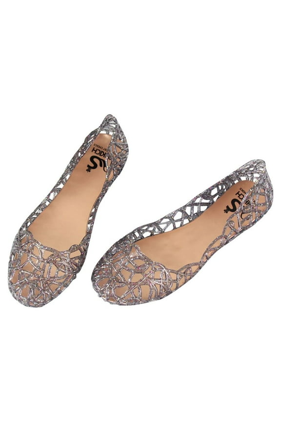 Slip On Loafers for Women Hollow Out Waterproof Ballet Flats Dress Shoes Slip-On Sandals