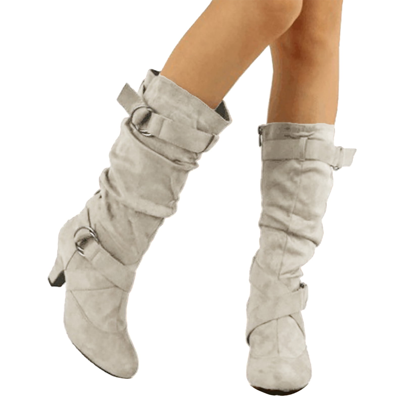 Kitten heel mid calf boots 2025