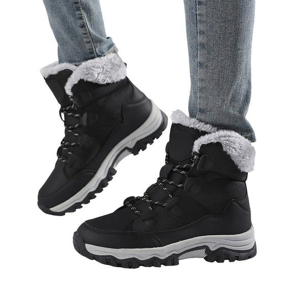 Oyedens Snow Boots for Women Waterproof Non Slip Lined Winter Warm Mid Calf Ski Combat Boots