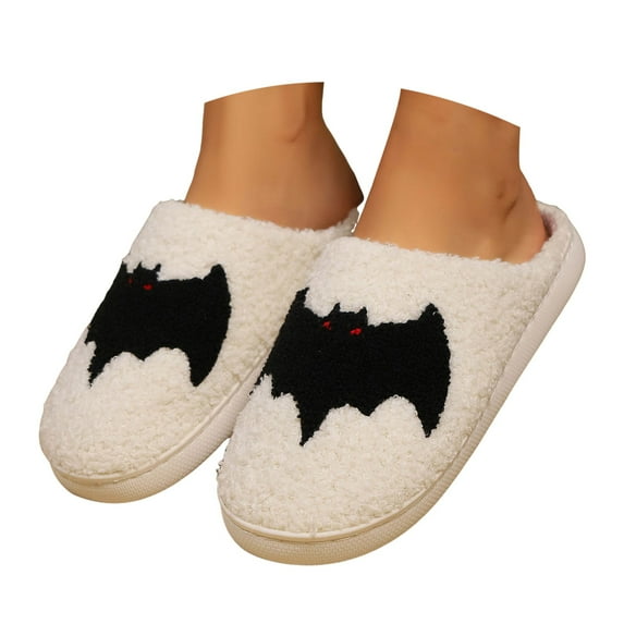 Oyedens Spider Slippers for Women Men Memory Foam Fuzzy House Slippers Women's Indoor Shoes