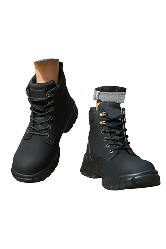 Steel Toe Safety Boots for Women Men Waterproof Mid Calf Construction Work Boots for Industrial