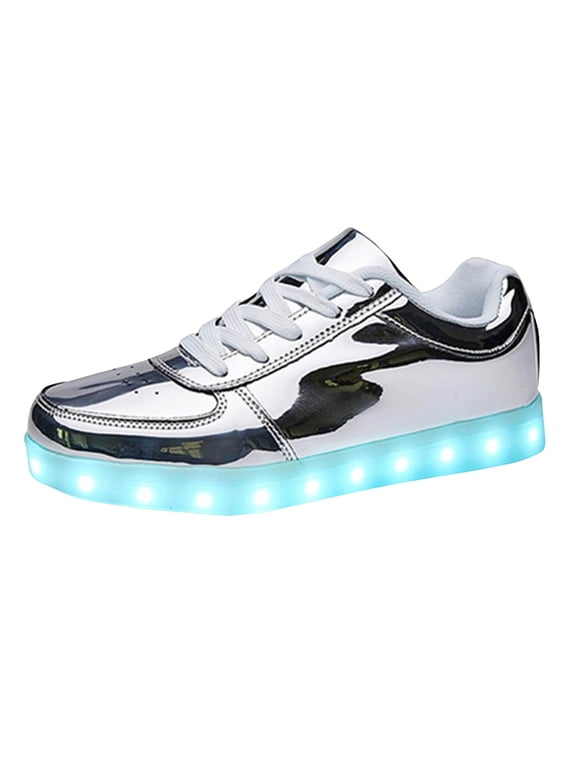 USB Rechargeable Light up Fashion Sneakers LED Halloween Flashing Dancing Shoes for Women Men
