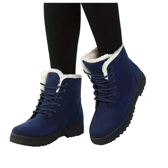Oyedens Winter Snow Boots for Women Girls Lined Warm Combat Boots Riding Hiking Ankle Booties