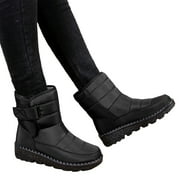 OYEDENS Winter Snow Boots for Women Men Waterproof Lined Warm Mid Calf Ski Skiing Short Boots