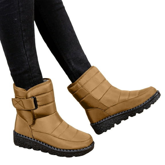 Oyedens Winter Snow Boots for Women Men Waterproof Lined Warm Mid Calf Ski Skiing Short Boots