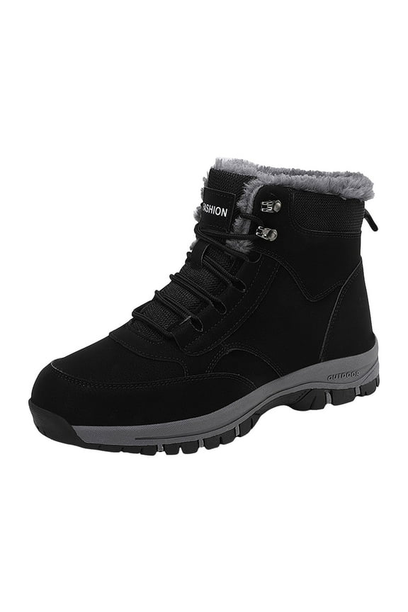 Oyedens Winter Snow Boots for Women Men Waterproof Non Slip Plush Lined Warm Work Combat Boots
