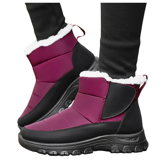 Oyedens Winter Snow Boots for Women Plush Lined Warm Platform Waterproof Non Slip Walking Ankle Booties