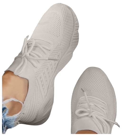 Oyedens Women Sneakers Mesh Walking Athletic Shoes Lace Up Breathable Comfort Hiking Running Fitness Sport Shoes