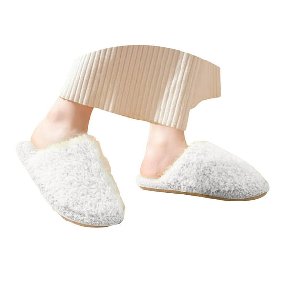 Oyedens Women's Men's Slippers Fuzzy House Shoes Warm Memory Foam Bedroom Slippers Indoor for Guest
