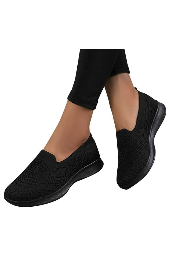 Oyedens Women's Platform Walking Shoes Spring Autumn Slip on Work Shoes Casual Nursing Sneakers