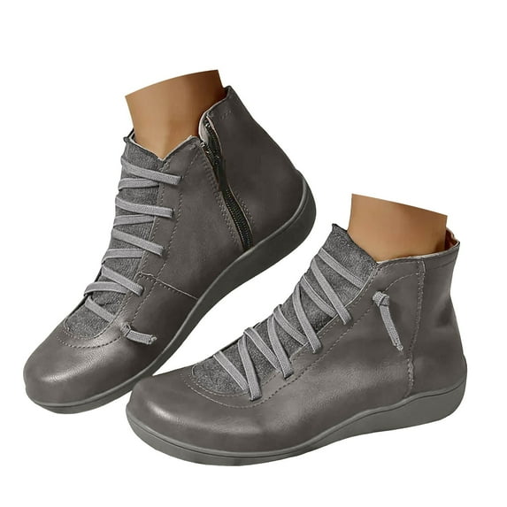 Oyedens Womens Combat Boots Ankle Booties High Top Fashion Sneakers Comfortable Short Work Boots for Women