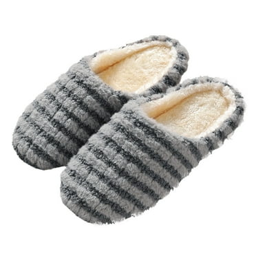 Oyedens Womens Comfy Clog Slippers Soft Warm Fuzzy Indoor House Shoes Memory Foam Bedroom Slippers