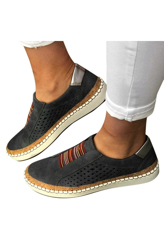 Oyedens Womens Fashion Sneakers Casual Slip on Walking Loafers Boho Vintage Work Flats Driving Shoes