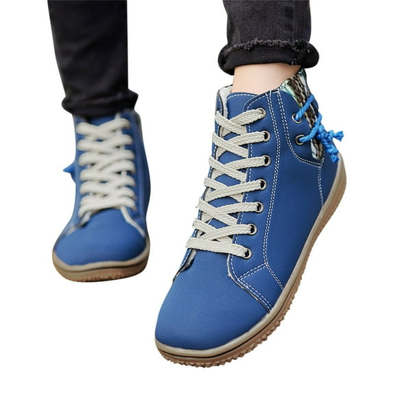 Oyedens Womens High Top Fashion Sneakers Plush Lined Winter Snow Boots Walking Ankle Booties Women