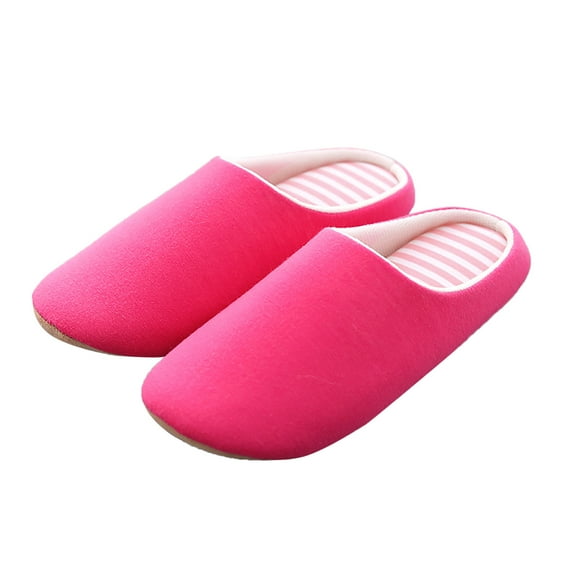 Oyedens Womens Memory Foam House Slippers Washable Cotton Indoor Slip on Shoes Bedroom Slippers for Women