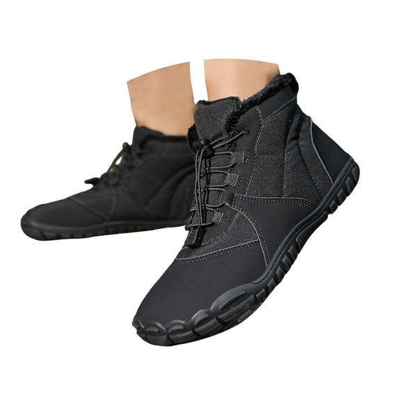 Oyedens Womens Mens Barefoot Snow Boots Hiking Shoes Minimalist Winter Zero Drop Sneakers Ankle Booties