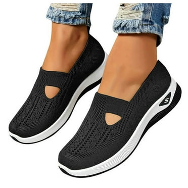 Oyedens Womens Mesh Slip on Loafers Comfortable Breathable Flats Walking Shoes for Driving Work Golf