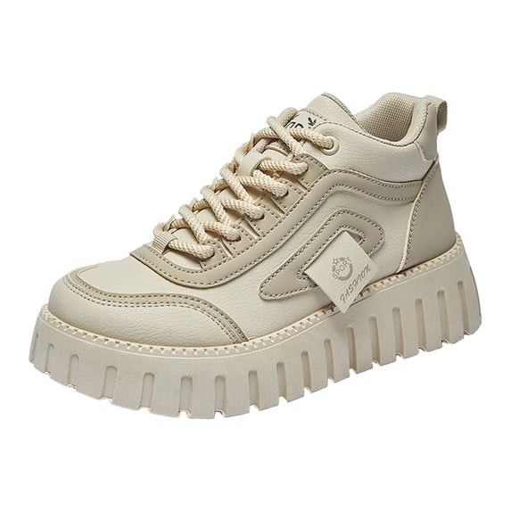 Oyedens Womens Platform High Top Fashion Sneakers 2025 Trendy Casual Chunky Flat Walking Shoes Girls