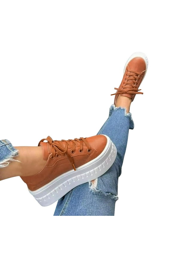 Womens Platform Low Top Fashion Sneakers Casual Heels Footbed Play Sneakers Canvas Shoes