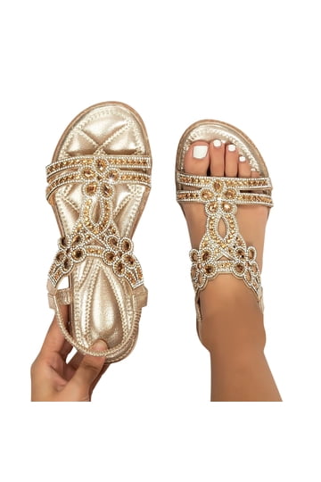 Womens Wide Shoes in Womens Shoes | Gold - Walmart.com