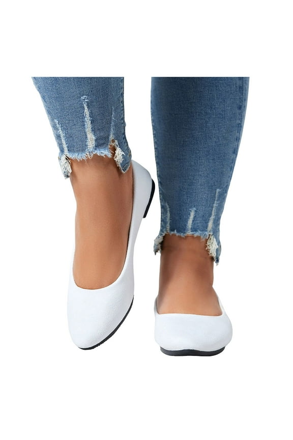 Oyedens Womens Slip On Ballet Flats Dress Shoes Comfortable Suede Pointy Toe Slip-On Loafers Fall Casual Dressy Shoes Ladies