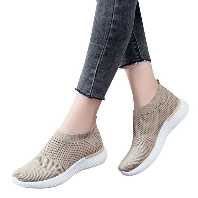 Oyedens Womens Slip on Walking Shoes Lightweight Memory Foam Non Slip Work Service Driving Sneakers