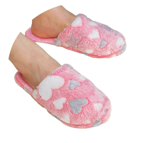 Oyedens Womens Slippers Star Fuzzy House Shoes for Men Cozy Fluffy Home Bedroom Indoor Slippers