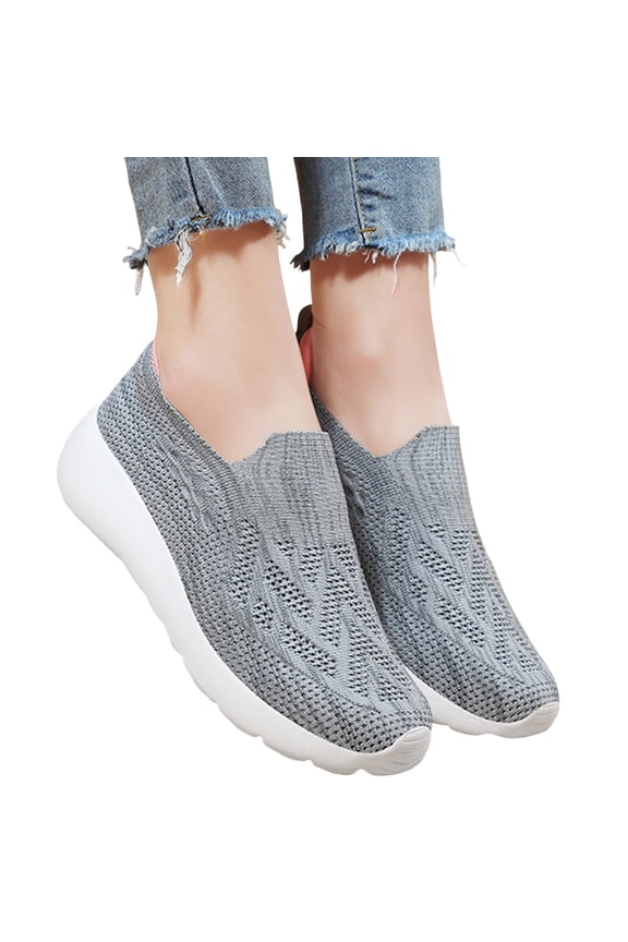 Oyedens Womens Walking Running Sneakers Knit Comfortable Cross Training Cycling Slip on Socks Shoes