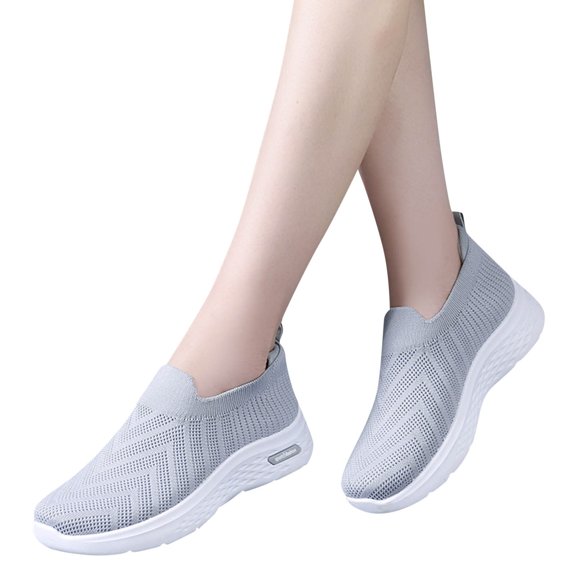 Oyedens Womens Walking Shoes Comfort Elastic Slip on Sock Work Shoes Platform Air Cushion Running Sneakers
