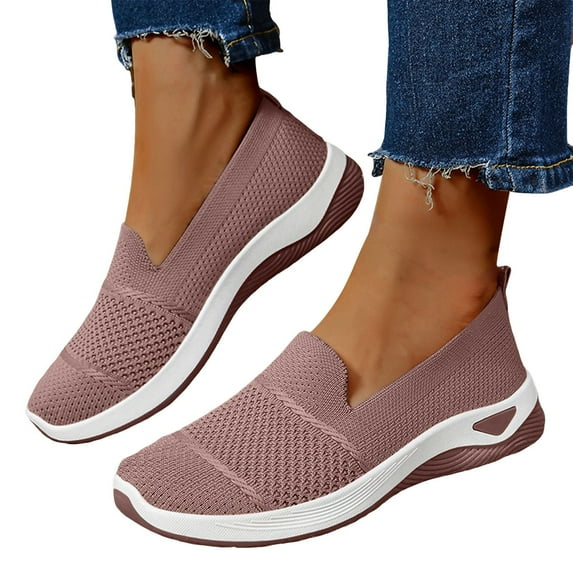 Oyedens Womens Walking Shoes Comfortable Orthopedic Slip on Work Loafers for Women Casual Nursing Shoes