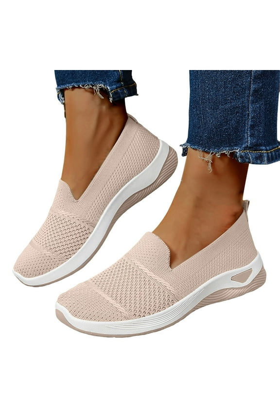 Oyedens Womens Walking Shoes Comfortable Orthopedic Slip on Work Loafers for Women Casual Nursing Shoes