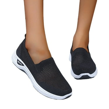 Oyedens Womens Walking Shoes Summer Mesh Breathable Slip on Nurse Work Flats Running Sneakers Ladies