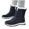 thumbnail image 1 of Oyedens Womens Winter Snow Boots Water Resistant Plush Lined Lace up Outdoor Hiking Ski Mid Calf Booties, 1 of 8