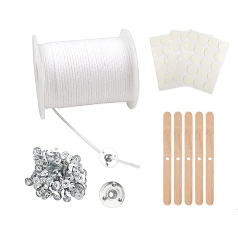 Oyhomop Candle Wicks,60Pcs 61M Natural Cotton Candle Wicks for Candle Making DIY Candle, Candle Supplies Candle Making DIY Crafts