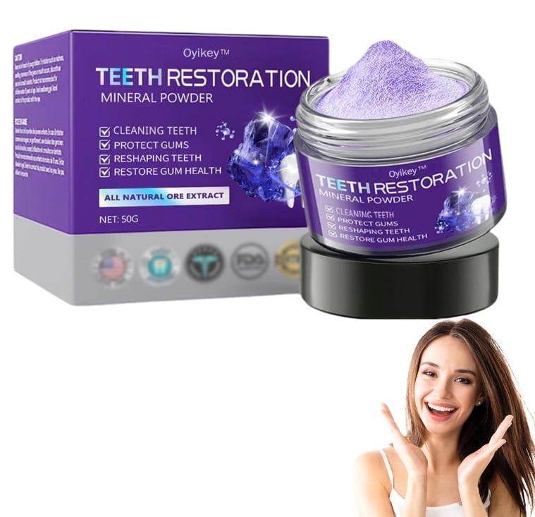 Oyikey Teeth Restoration Mineral Powder,Natural Dental Powder, Teeth and Gum Care*1
