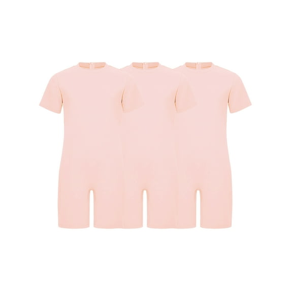 Oyolan 3 Pack Special Needs Adaptive Clothing For Children Boys Short Sleeve Anti-strip Romper Zip Back Bodysuit Pink 10