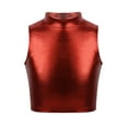thumbnail image 1 of Oyolan Kids Girls Sleeveless Mock Neck Tank Top Modern Ballet Dance Gymnastic Sports Bra Dancewear Red 10, 1 of 7