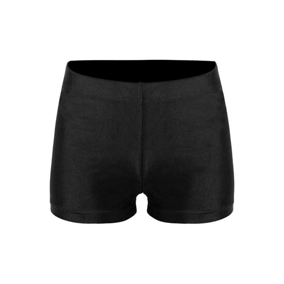 Oyolan Kids Gymnastics Dance Shorts Girls Tumbling Athletic Shorts Hot Short Pants Ballet Bottoms Black 12