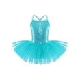 thumbnail image 1 of Oyolan Little Big Girls Sequins Ballet Dance Tutu Dress Ballerina Costume Gymnastic Leotard Dancewear Blue 5-6, 1 of 7