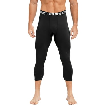 Oyolan Mens Athletic Compression Tights Leggings Baselayer Sports Pants Gym Running Jogging Bottoms Black XL
