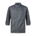 thumbnail image 1 of Oyolan Mens Womens Short Sleeve Chef Coat Kitchen Work Uniform Hotel Restaurant Canteen Cake Shop Gray Long Sleeve XXL, 1 of 7