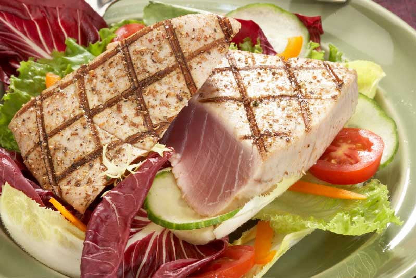 Oyster Bay Co Treated Skinless Boneless Ahi Tuna Steak, 10 Pound -- 1 each.