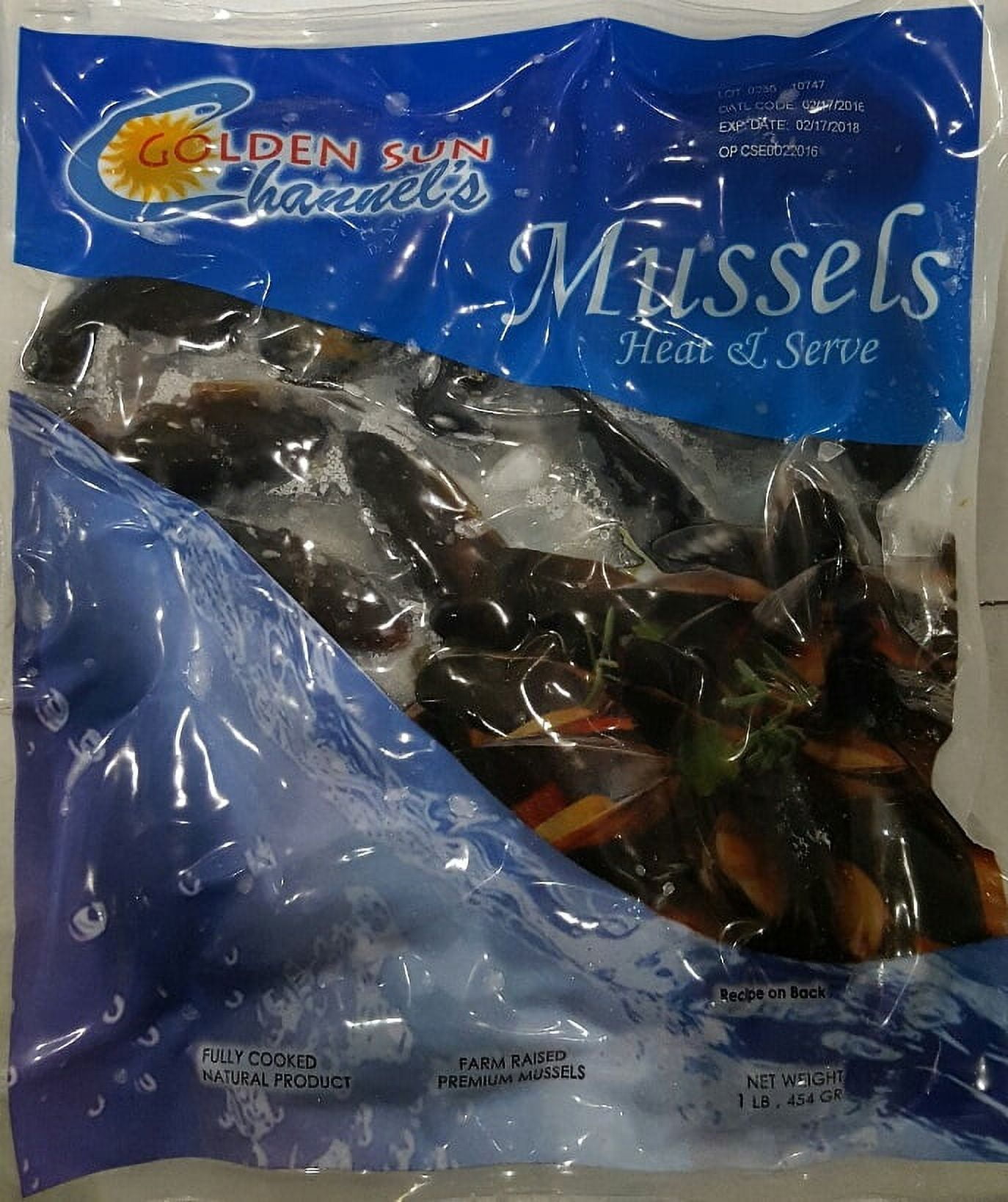 Oyster Bay Cooked Whole Shell Mussels, 1 Pound 10 per case