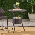 Oyster Bay Multi Brown Rattan Counter Table with Ice Pail Outdoor