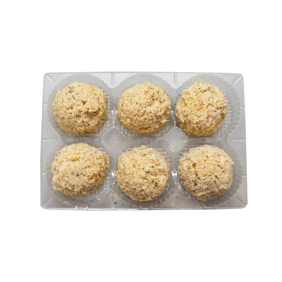 Oyster Bay Restaurant Style 3 Ounce Crab Cake - 6 per pack -- 2 packs per case.