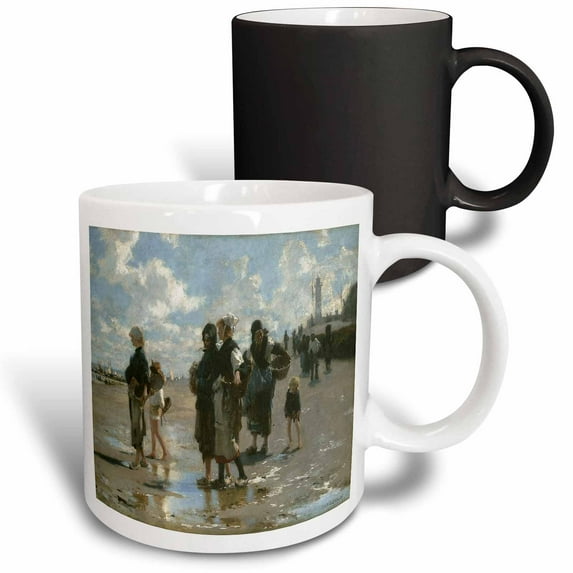 3drose, Oyster Gatherers at Cancale by John Singer Sargent, 11oz Magic Transforming Mug