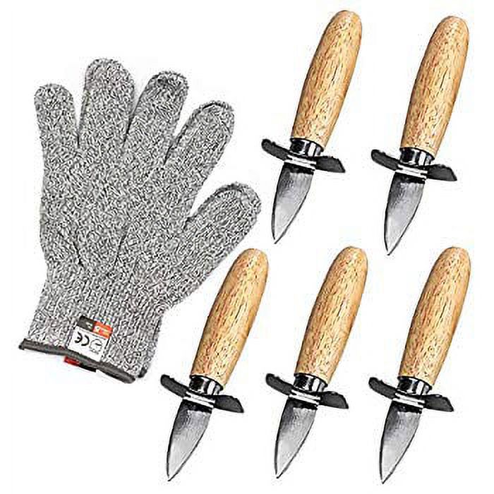 Oyster Knife Shucker Cut Resistant Glove Set Level 5 Protection