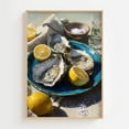 thumbnail image 1 of Oyster And Lemon Wall Art, Mediterranean Still Life Print, Coastal Kitchen Dining Décor, Rustic Seaside, Nautical Home Decor #960, Unframed Canvas Size 8x12, 1 of 4