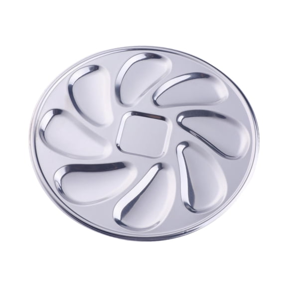Oyster Platter Tray Stainless Steel Grill Pan Eight Shell Slots Multi Purpose Serving for Restaurant Party Entertaining